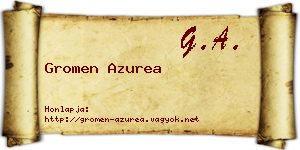 Gromen Azurea névjegykártya